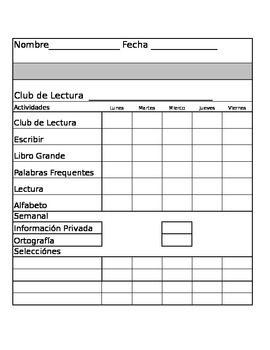 Preview of Club de Lectura   Spanish Reading Ticket