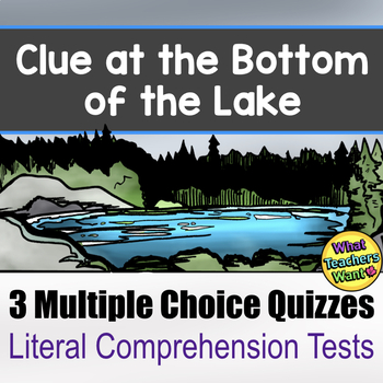 Preview of Clue At The Bottom Of The Lake Quizzes Distance Learning