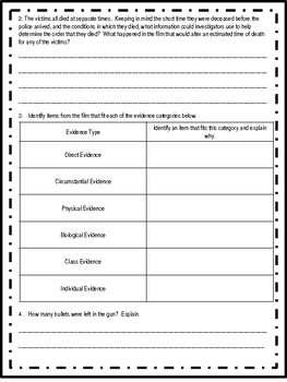 Clue Movie Worksheet For Forensics By Life In Prism Tpt