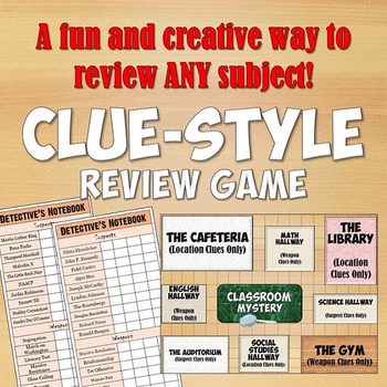 Preview of Clue-Style Review Game for ANY Subject