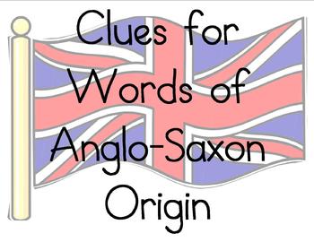 Preview of Clues of Anglo-Saxon, Greek, and Latin Origin Bulletin Board