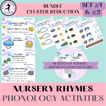 Preview of Cluster Reduction BUNDLE Nursery Rhymes for Phonological Disorders