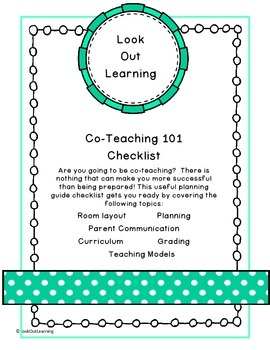 Preview of Co-Teaching 101 Planning Guide Checklist