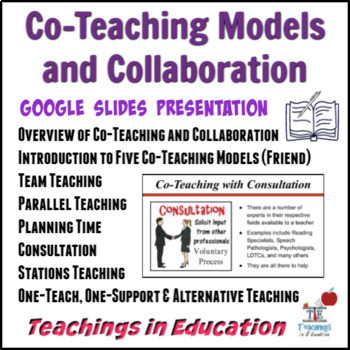 Preview of Co-Teaching & Teacher Collaboration: Editable Presentation