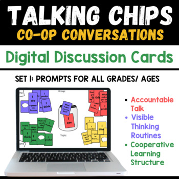Preview of Co-op Learning DIGITAL Conversation/ Accountable Talk Moves cards SET 1