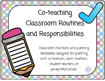 Preview of Co-teaching Classroom Planning Documents