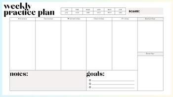 Preview of Coaches Practice Plan! Download / Print