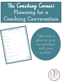 Preview of Coaching Conversation Planning Template