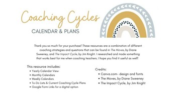 Preview of Coaching Cycle Planning Calendars