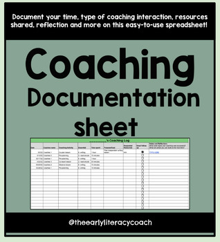 Preview of Coaching Documentation tool/sheet