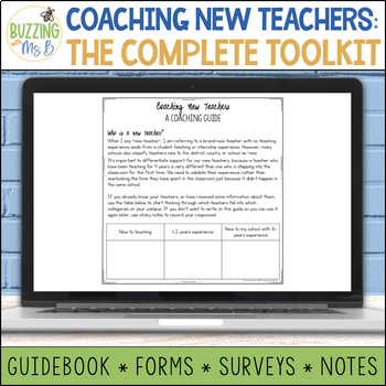 Preview of Coaching New Teachers - Instructional Coaching Toolkit: Guide + Forms + Surveys