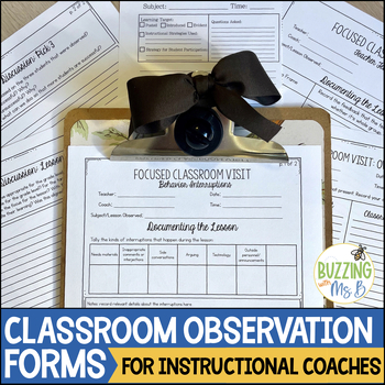 Preview of Instructional Coaching Observation & Walk Through Forms | Tools for Coaches