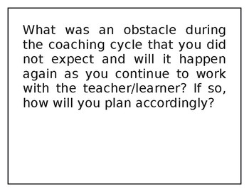 Preview of Coaching Questions: Lets Reflect