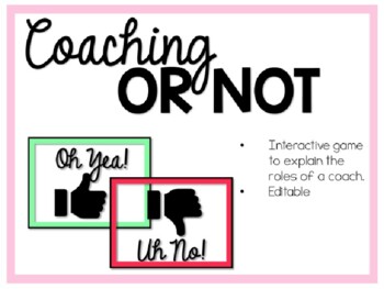 Preview of Coaching Roles Game (Yes or No)