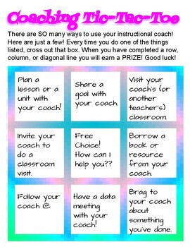 Coaching Tic Tac Toe by Teacher In The Hat | TPT