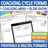 Instructional Coaching Cycle Template, Forms & Coaching In