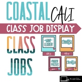 Coastal Cali Class Jobs Bulletin Board Display Editable ||