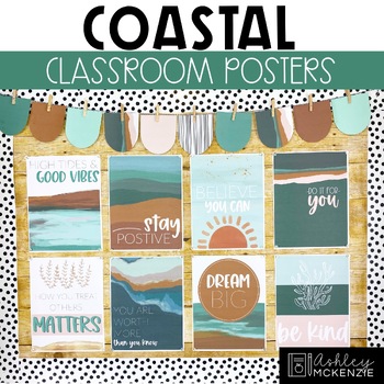 Coastal Classroom Decor Classroom Posters Editable By Ashley McKenzie