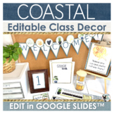 Coastal Classroom Decor Editable