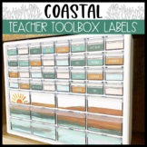Coastal Classroom Decor | Teacher Toolbox Labels - Editable!