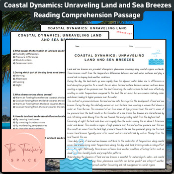Preview of Coastal Dynamics: Unraveling Land and Sea Breezes Reading Comprehension Passage