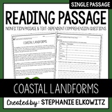 Coastal Landforms Reading Passage | Printable & Digital