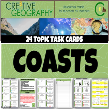 Preview of Coasts Geography Digital Task Cards
