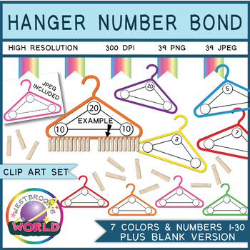 Preview of Coat Hanger Number Bond Clip Art