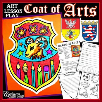 Preview of Back to School - Coat of ARTS: Art Lesson Plan , Coat of Arms