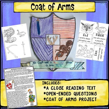 Preview of Coat of Arms Activity Get to Know You Project
