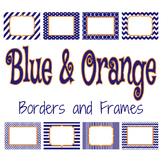 Blue and Orange Borders and Frames