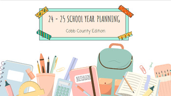 Preview of Cobb County Instructional Focus Calendar Template