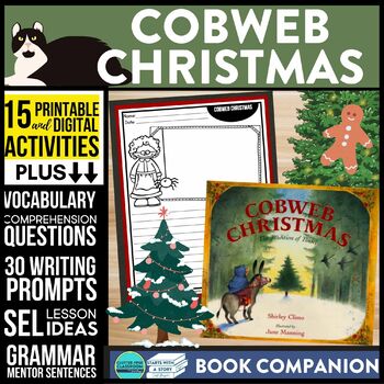 Preview of COBWEB CHRISTMAS activities READING COMPREHENSION - Book Companion read aloud