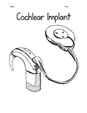 Cochlear Implant and the Ear coloring sheets