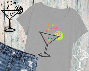 Preview of Cocktail Drink SVG summer Cutting Files Summertime 898S