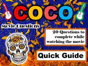 Preview of Coco (2017) - 20 Movie Questions with Answer Key (Quick Guide)