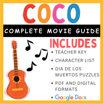 Preview of Coco (2017): Movie Guide, Puzzles, and "Dia de los Muertos" Infographic