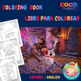 Coco, Bilingual Coloring Book