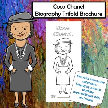 Coco Chanel Biography Trifold Graphic Organizer
