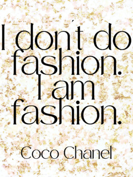 Coco Chanel Quotes Poster With Frame White/Black 40x55cm price in UAE, Noon UAE