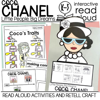 Preview of Coco Chanel  Read Aloud  Activities + Timeline Craft  Women's History Month