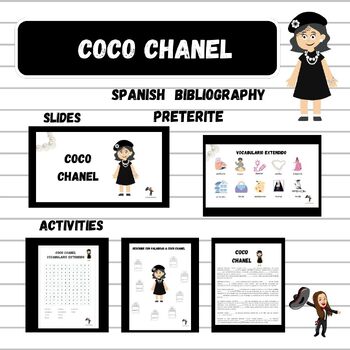 Preview of Coco Chanel Spanish Bibliography  preterite women's day
