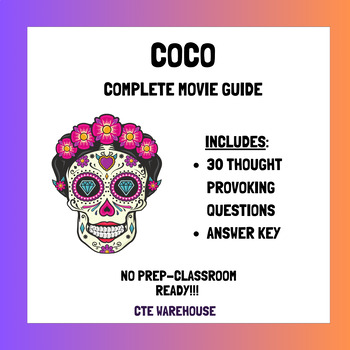 Preview of Coco Engaging Movie Guide + Answer Key