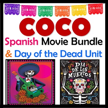 Preview of Coco Movie Guide and Day of the Dead Spanish - El Dia de los Muertos