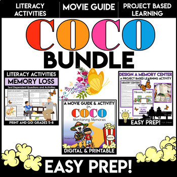 Preview of Coco Movie Guide + Activities | PBL | Reading Comprehension Answer Key Included