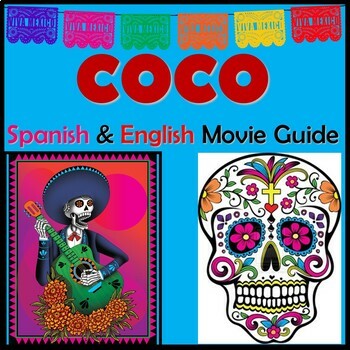 Preview of Coco Movie Guide & Culture Unit - Spanish & English