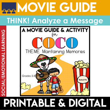 Preview of Coco Movie Guide | Day of the Dead Activities Questions | El Día de los Muertos