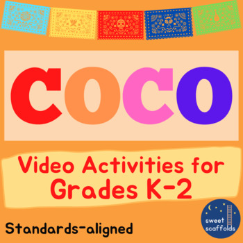 Preview of Coco Movie Video Activities for Grades K-2 - Day of the Dead Dia de los Muertos