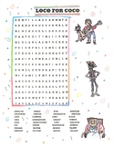 Coco Movie Activity Word Search Puzzle Day of the Dead Dia