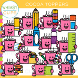 Cocoa School Supply Page Toppers Clip Art